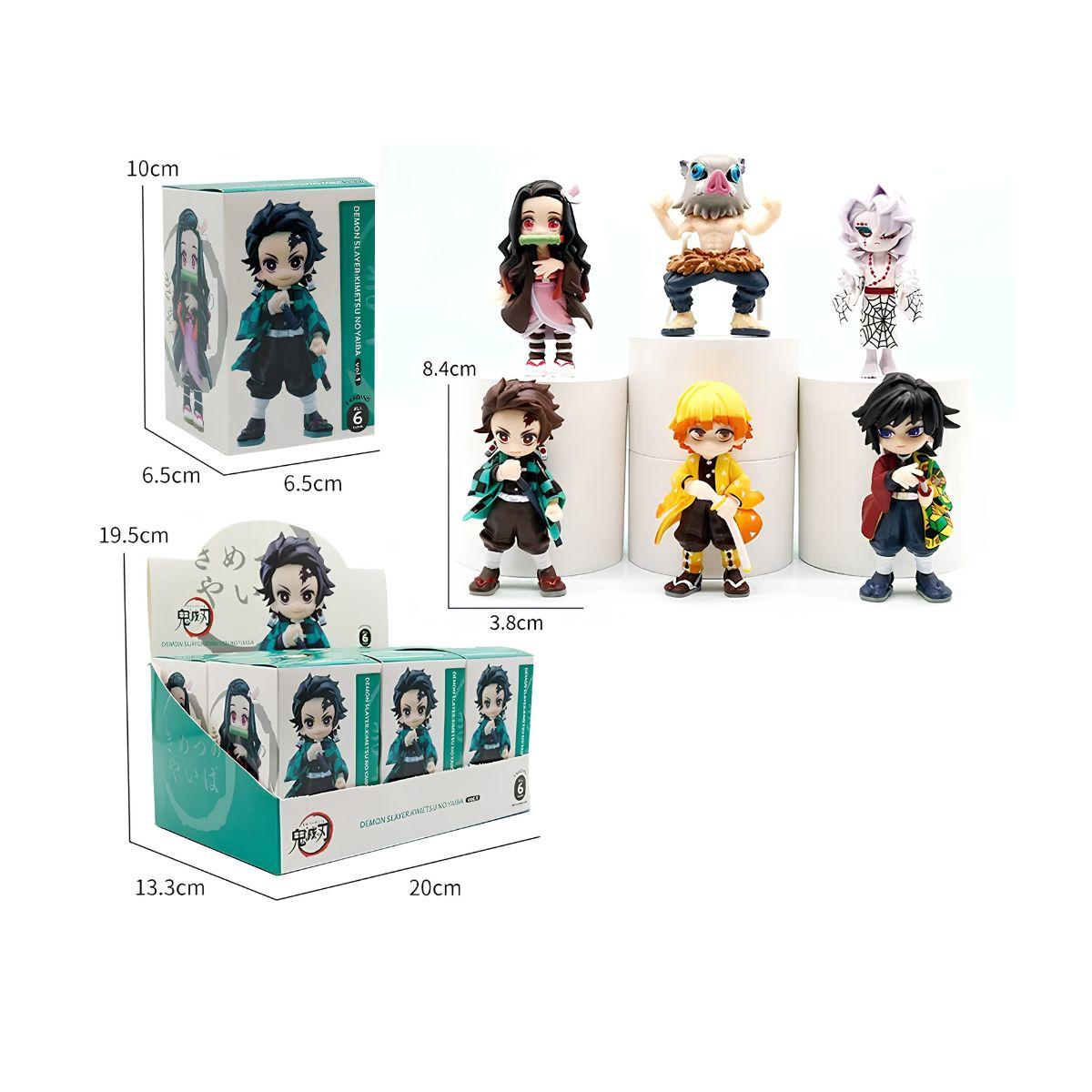 Demon Slayer Chibi Figure Set 6pc Collection - Nakama Lebanon