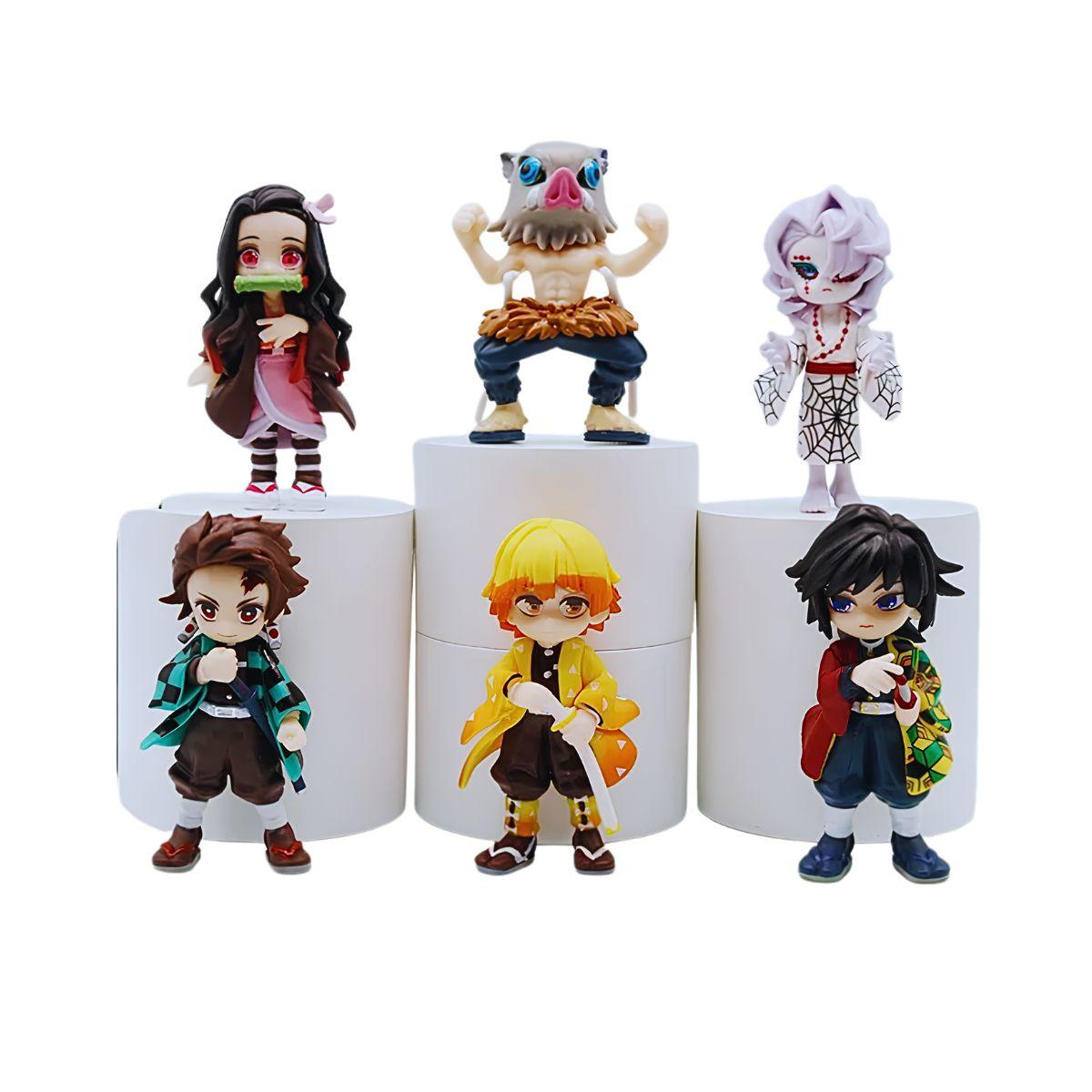 Demon Slayer Chibi Figure Set 6pc Collection - Nakama Lebanon