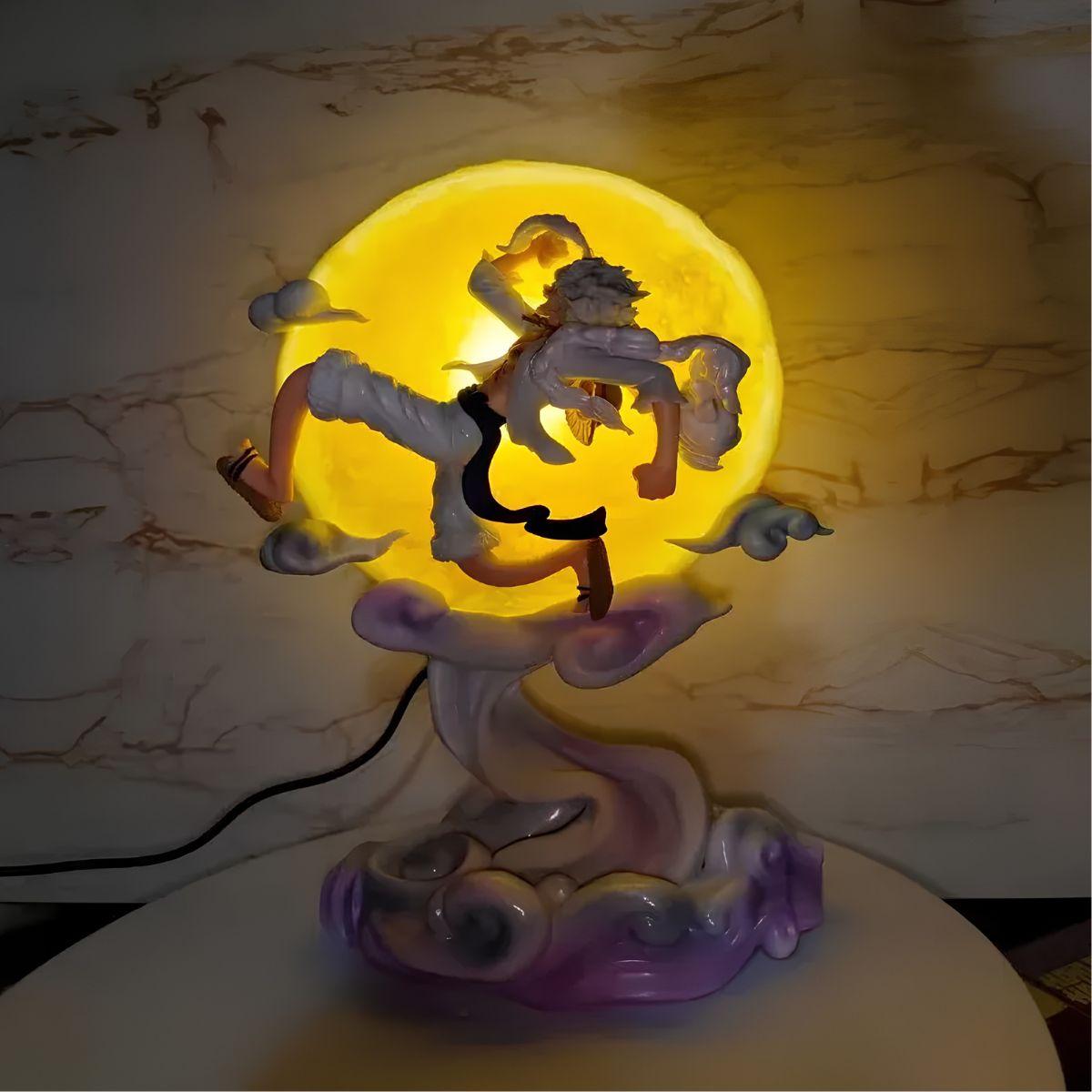 One Piece Nika Moon LED Luffy Gear 5 Figure