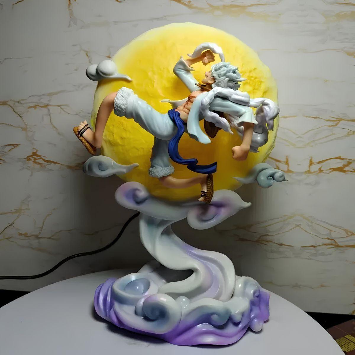 One Piece Nika Moon LED Luffy Gear 5 Figure - Nakama Lebanon