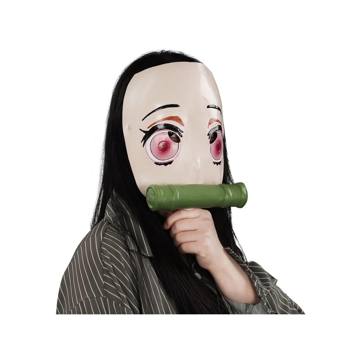 Demon Slayer Nezuko Kamado Cosplay Latex Mask – Anime Cosplay Mask Lebanon