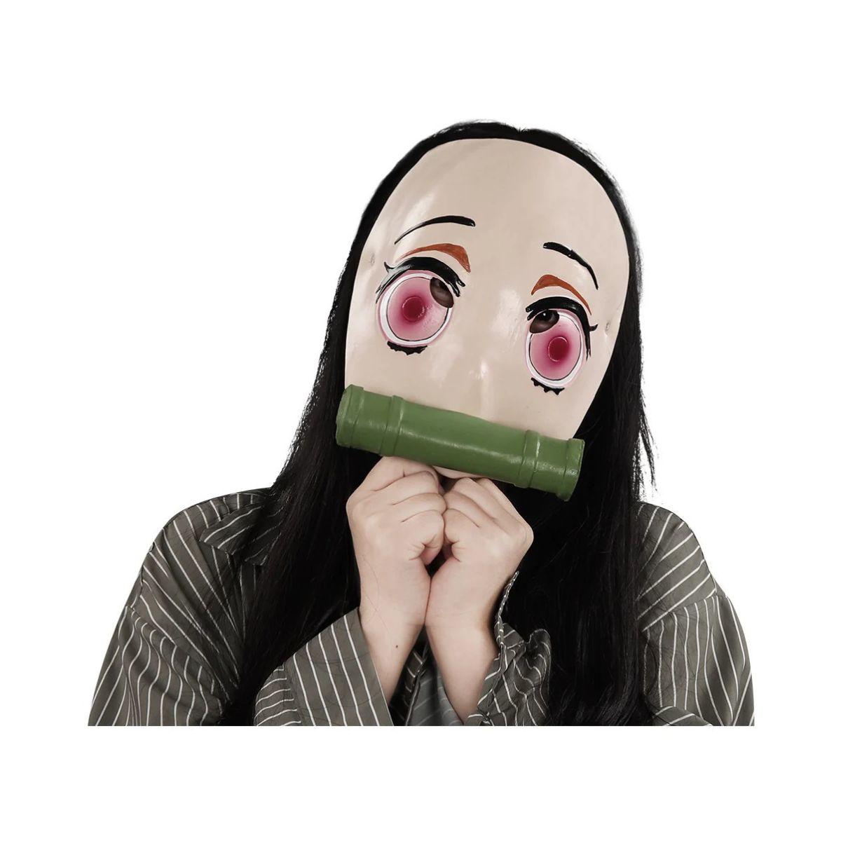 Demon Slayer Nezuko Kamado Cosplay Latex Mask – Anime Cosplay Mask Lebanon