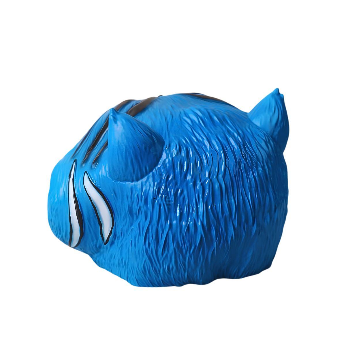 Blue Tiger Halloween Cosplay Latex Mask side view – Anime Cosplay Mask Lebanon