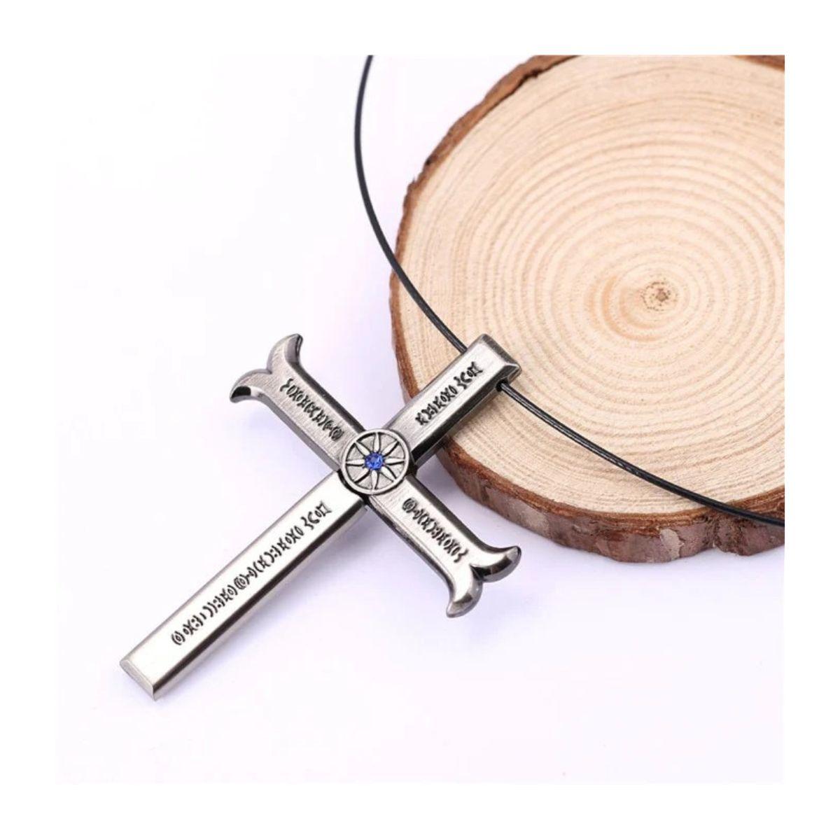 One Piece Dracule Mihawk Cross Necklace - Nakama Lebanon