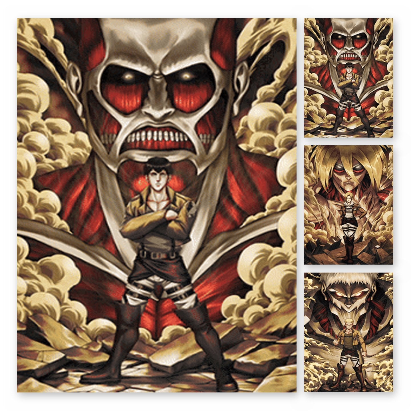 Attack On Titan Titans 3D Lenticular Poster 29.5x39.5cm - Nakama Lebanon