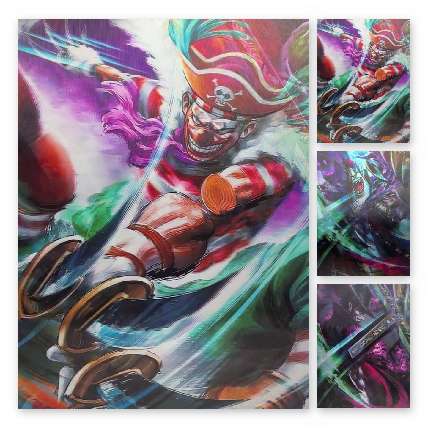 One Piece Buggy Moria Mihawk 3D Lenticular Poster 29.5x39.5cm - Nakama Lebanon