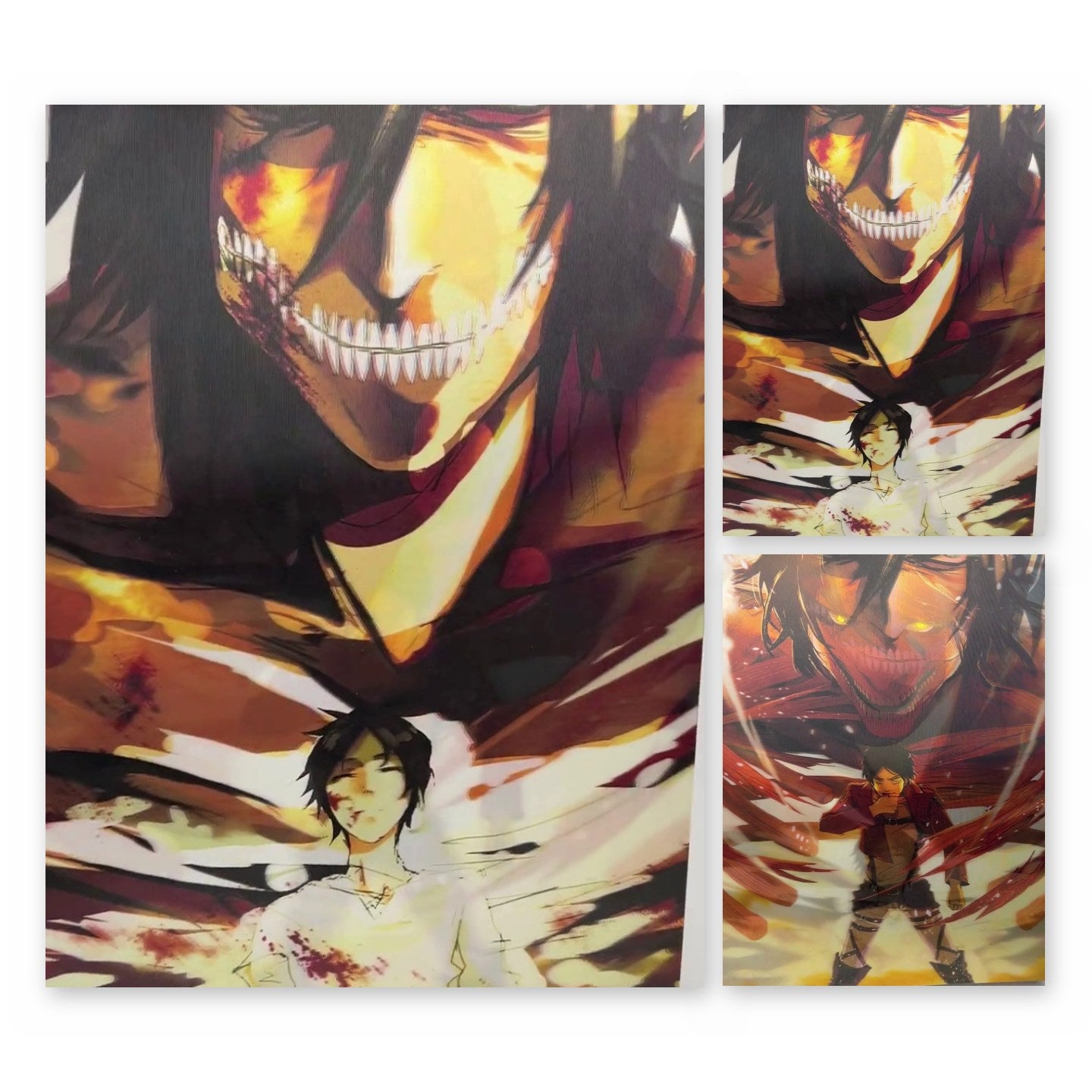Attack On Titan Eren Titan 3D Lenticular Poster 29.5x39.5cm - Nakama Lebanon
