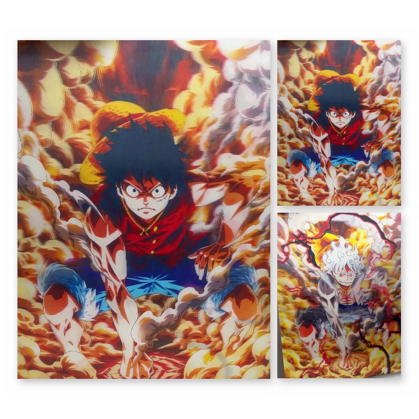One Piece Luffy Gear 2 Pose 3D Lenticular Poster 29.5x39.5cm - Nakama Lebanon