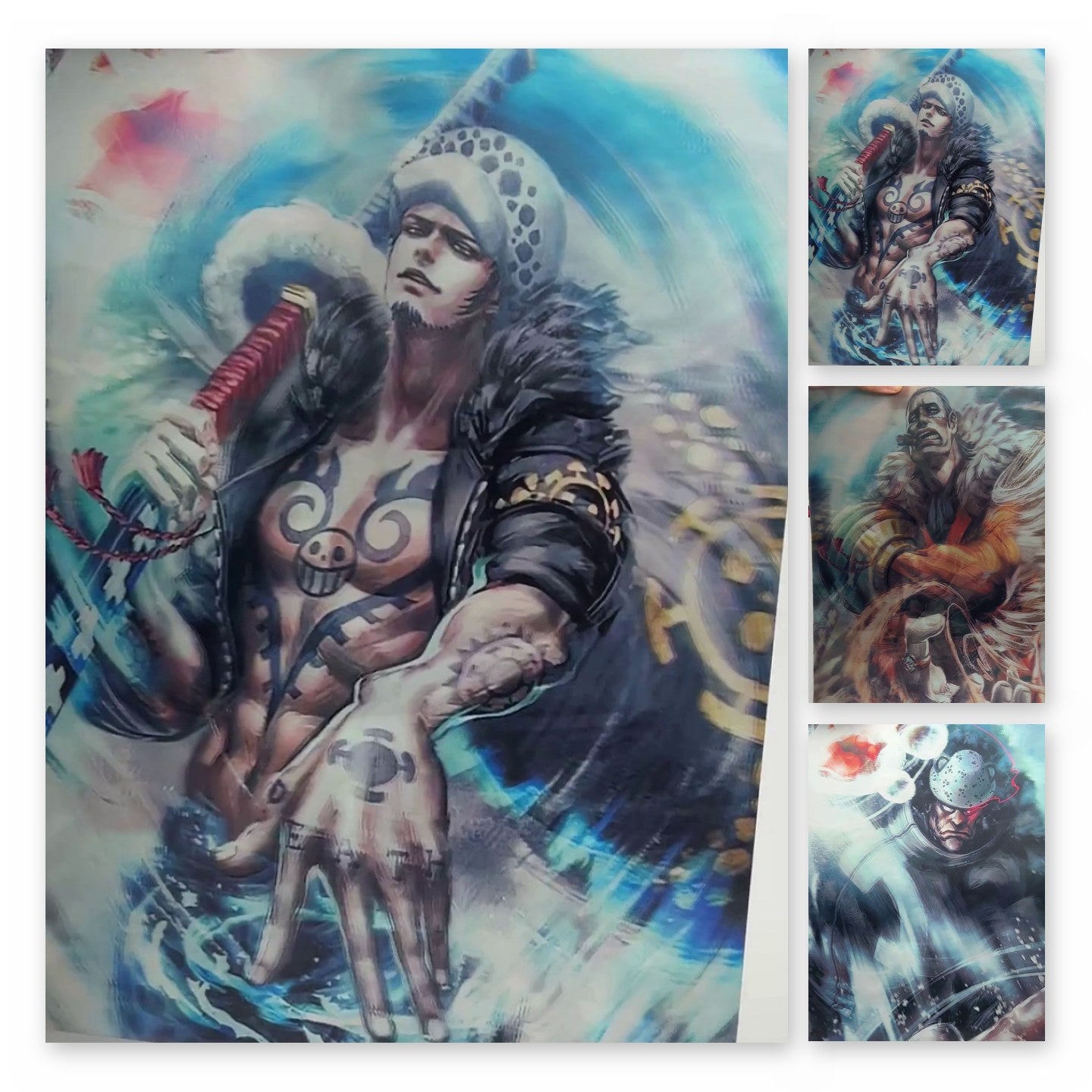 One Piece Law Crocodile Kuma 3D Lenticular Poster 29.5x39.5cm - Nakama Lebanon