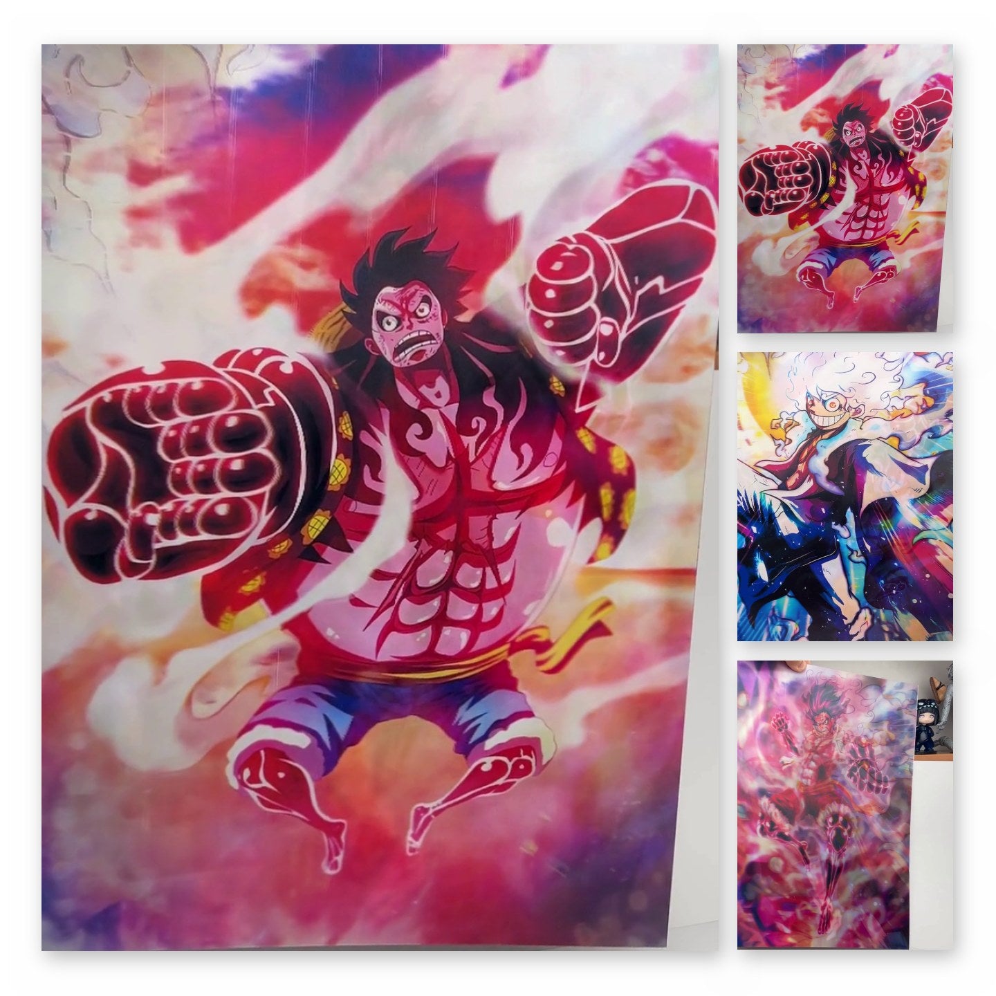 One Piece Luffy Snake Gear 4 Gear 5 3D Lenticular Poster 29.5x39.5cm - Nakama Lebanon
