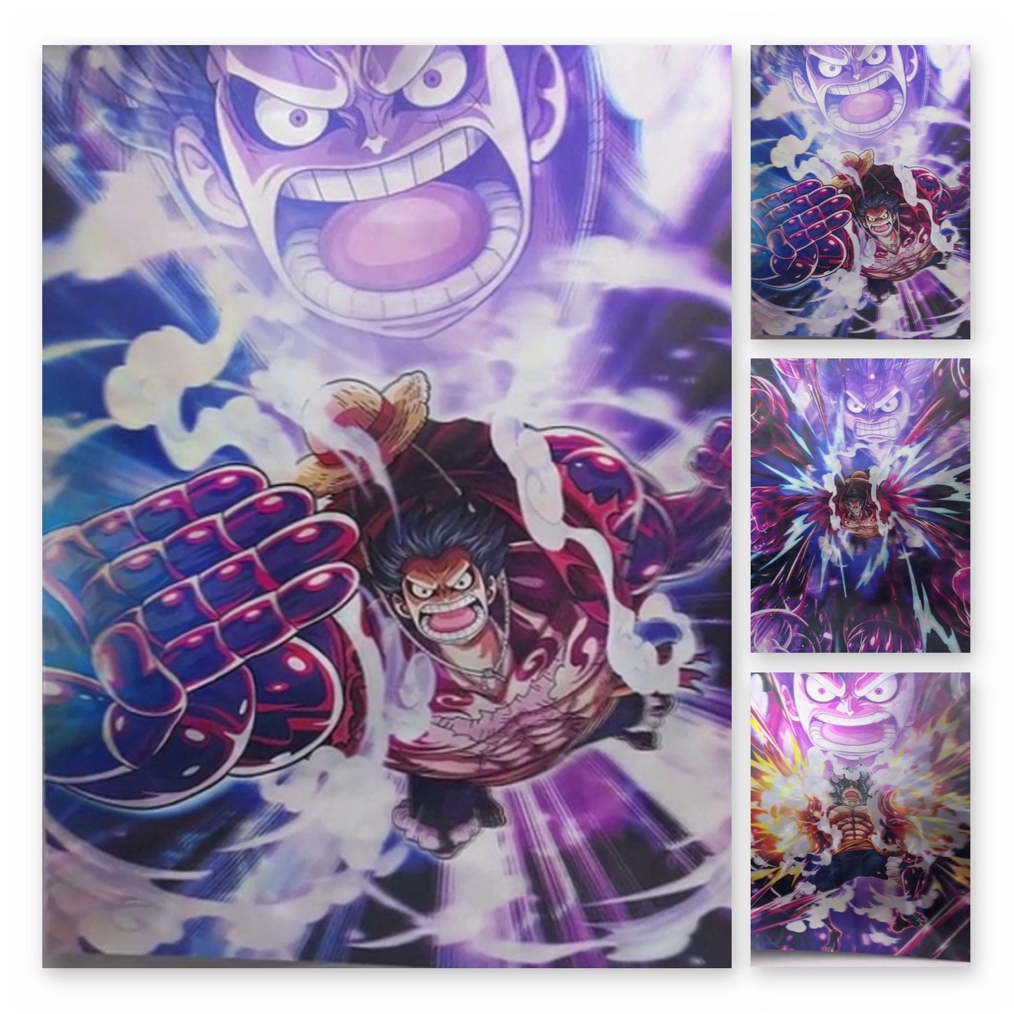 One Piece Luffy Gear 4 3D Lenticular Poster 29.5x39.5cm - Nakama Lebanon