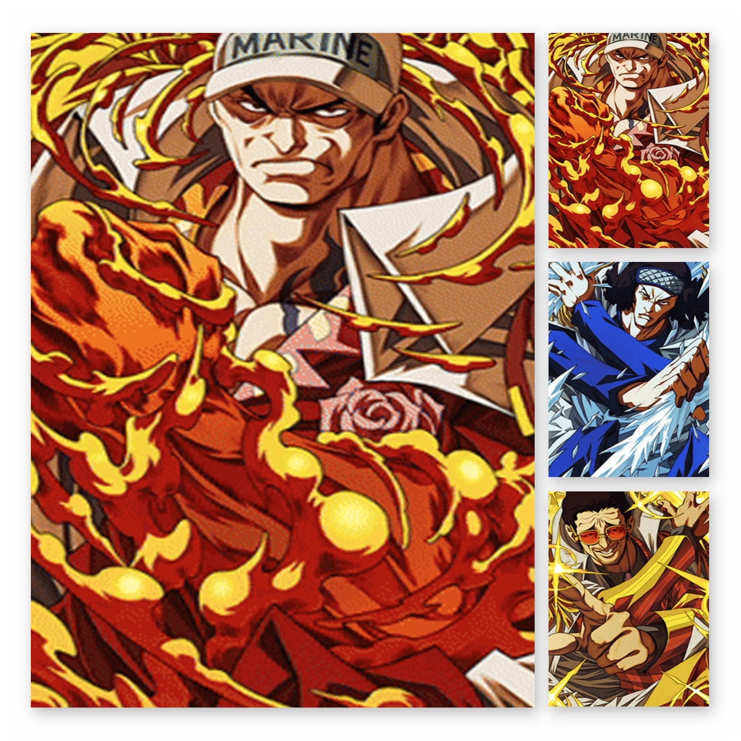 One Piece Admirals 3D Lenticular Poster 29.5x39.5cm - Nakama Lebanon