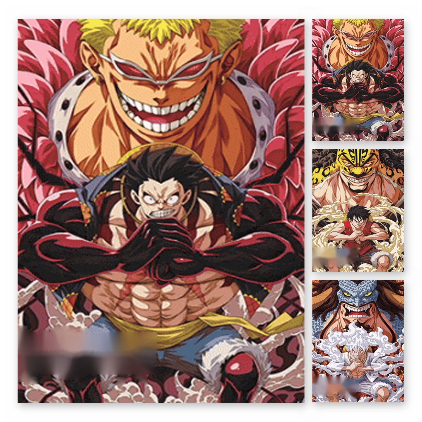 One Piece Lucci Doflamingo Kaido 3D Lenticular Poster 29.5x39.5cm - Nakama Lebanon
