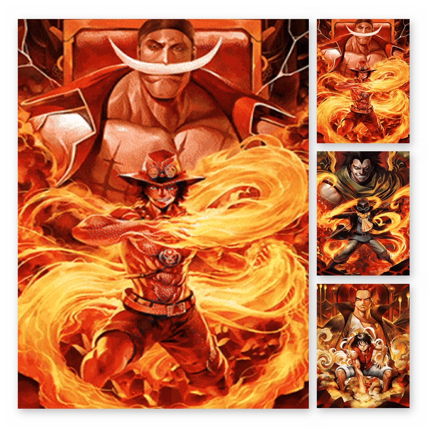 One Piece Luffy Ace Sabo 3D Lenticular Poster 29.5x39.5cm - Nakama Lebanon