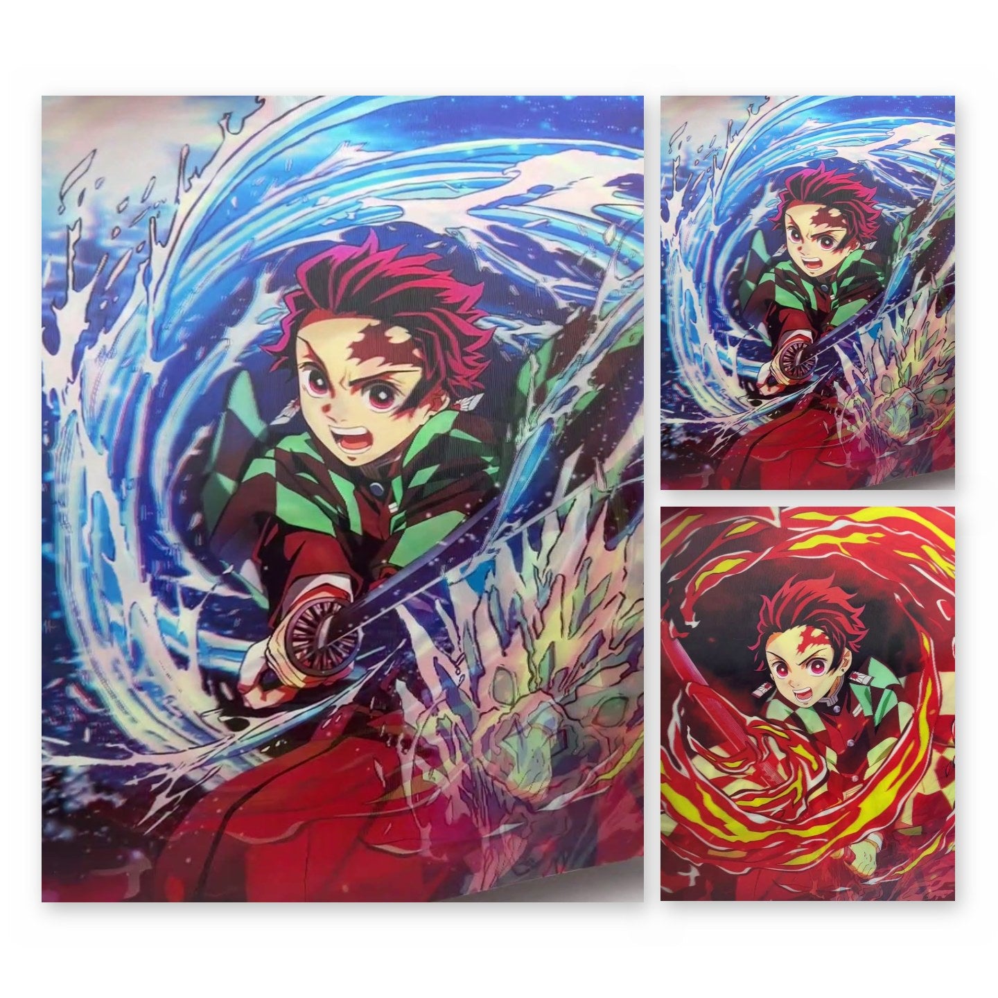 Demon Slayer Tanjiro 3D Lenticular Poster 29.5x39.5cm - Nakama Lebanon