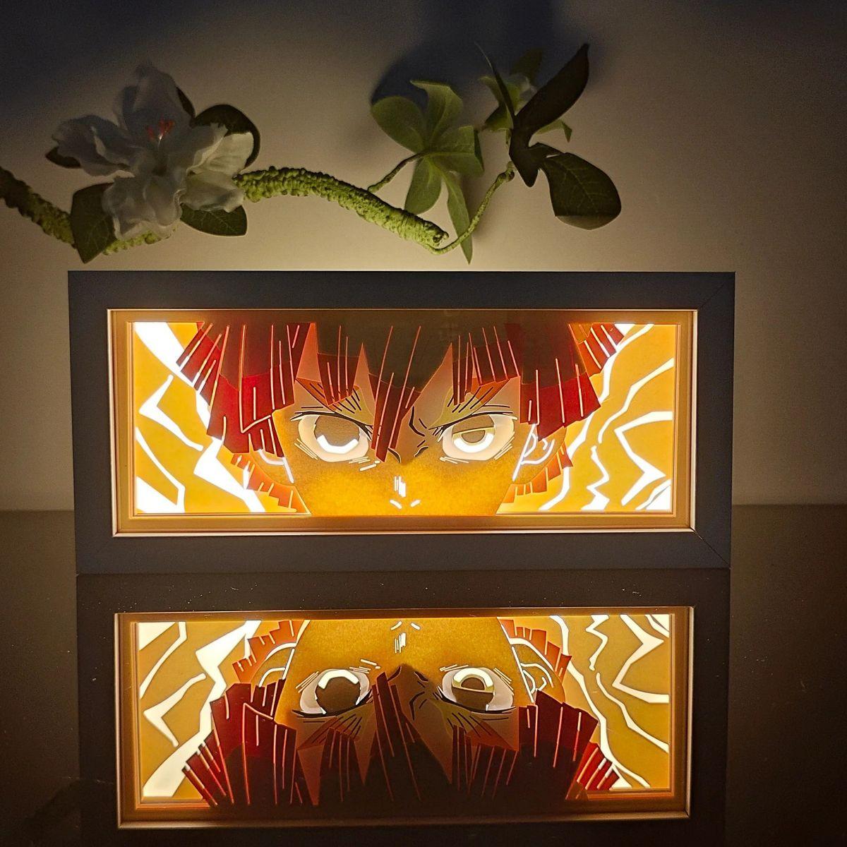 Demon Slayer Zenitsu 3D LED Light Box - Nakama Lebanon