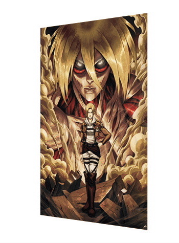 Attack On Titan Titans 3D Lenticular Poster 29.5x39.5cm - Nakama Lebanon