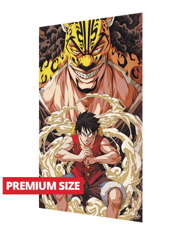 One Piece Lucci Doflamingo Kaido 3D Lenticular Poster 29.5x39.5cm - Nakama Lebanon