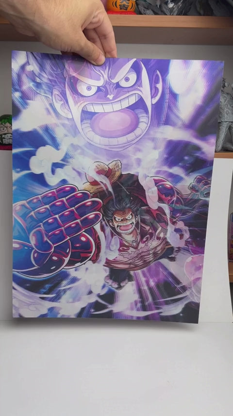 3D Poster One Piece Luffy Gear 4