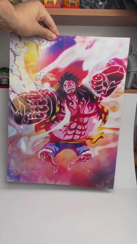 One Piece Luffy Snake Gear 4 Gear 5 3D Lenticular Poster 29.5x39.5cm - Nakama Lebanon