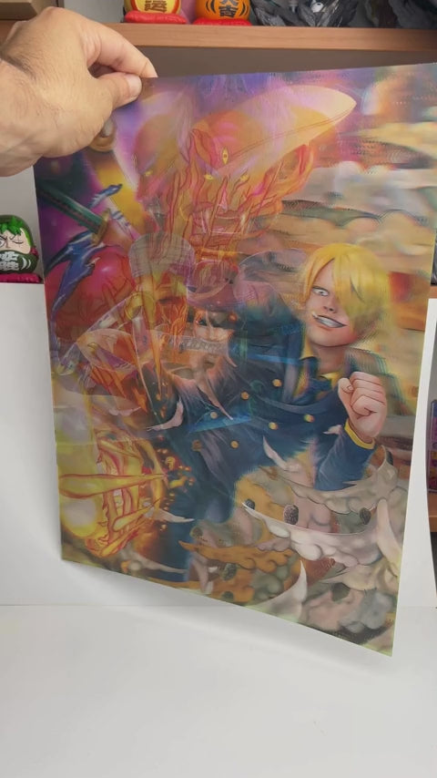 One Piece Monster Trio 3D Lenticular Poster 29.5x39.5cm - Nakama Lebanon