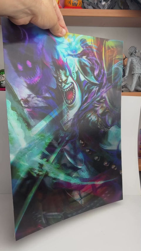 One Piece Buggy Moria Mihawk 3D Lenticular Poster 29.5x39.5cm - Nakama Lebanon